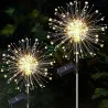 Set 2 x Lampa Solara Artificii cu Suport Metalic