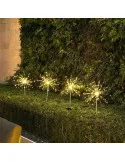 Set 2 x Lampa Solara Artificii cu Suport Metalic