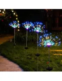 Set 2 x Lampa Solara Artificii cu Suport Metalic