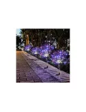 Set 2 x Lampa Solara Artificii cu Suport Metalic