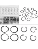 Set 225 sigurante tip inel Seeger pentru interior și exterior – 18 dimensiuni