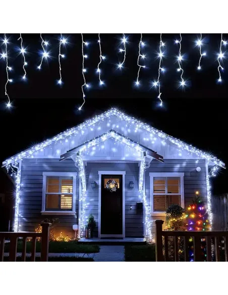 Instalatie 12 metri, 300 LED-uri tip turturi