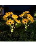 Set 2 Lămpi Solare Floarea Soarelui 70cm IP65 LED