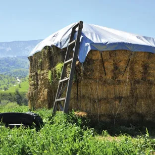 PRELATA CU INELE 6 X 10 M - 80 G/MP- ALBASTRU 2