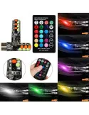 Set 2 becuri de pozitie LED RGB cu telecomanda si