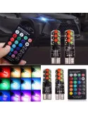 Set 2 becuri de pozitie LED RGB cu telecomanda si