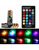 Set 2 becuri de pozitie LED RGB cu telecomanda si