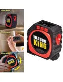 Ruleta Measure King, 3 modalitati de masurare, snur, rola si laser, afisaj LED