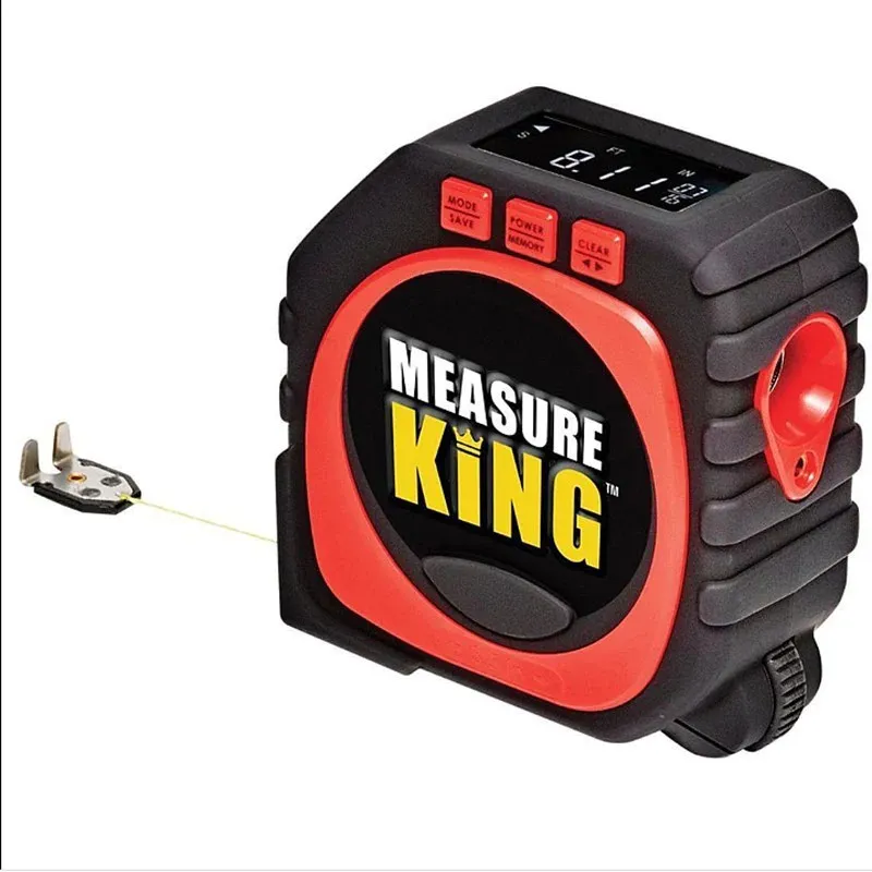 Ruleta Measure King, 3 modalitati de masurare, snur, rola si laser, afisaj LED