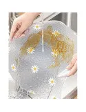 Folie de protectie pentru rafturi cu floricele albe 45 x 300cm