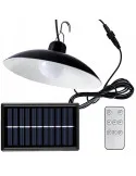 Lampă Solară Pendul cu Cârlig, Panou Solar Independent Cablu 3m, Telecomandă, 3 Niveluri, IP44