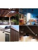Lampă Solară Pendul cu Cârlig, Panou Solar Independent Cablu 3m, Telecomandă, 3 Niveluri, IP44