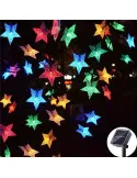 Set 2 Instalatii solare cu 50 LED-uri, stelute, multicolor, 8 jocuri de lumini