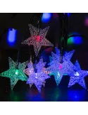 Set 2 Instalatii solare cu 50 LED-uri, stelute, multicolor, 8 jocuri de lumini