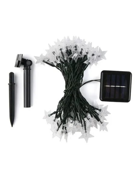 Set 2 Instalatii solare cu 50 LED-uri, stelute, multicolor, 8 jocuri de lumini
