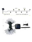 Set 2 Instalatii solare cu 50 LED-uri, stelute, multicolor, 8 jocuri de lumini