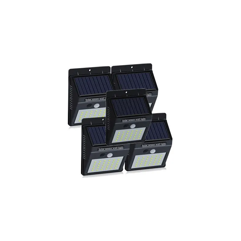Set 5 Lampi Solare cu 30 LED, senzor de miscare
