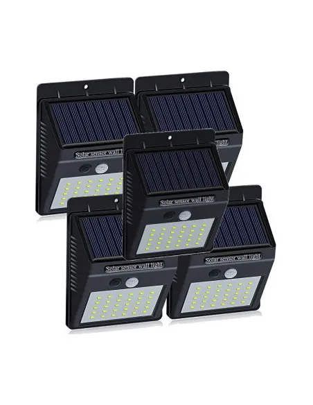 Set 5 Lampi Solare cu 30 LED, senzor de miscare