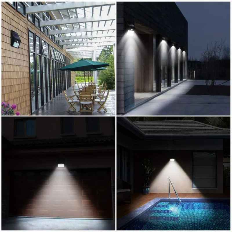 Set 5 Lampi Solare cu 30 LED, senzor de miscare