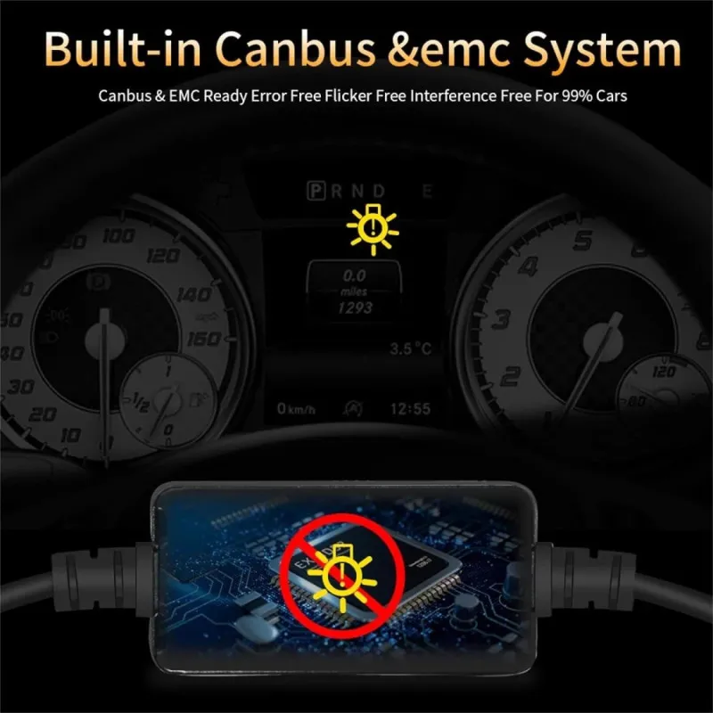Set 2 becuri auto LED Canbus, 12000Lm H4 220W, 6000K