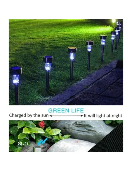 Cumpara 10 buc Lampi solare gradina, LED