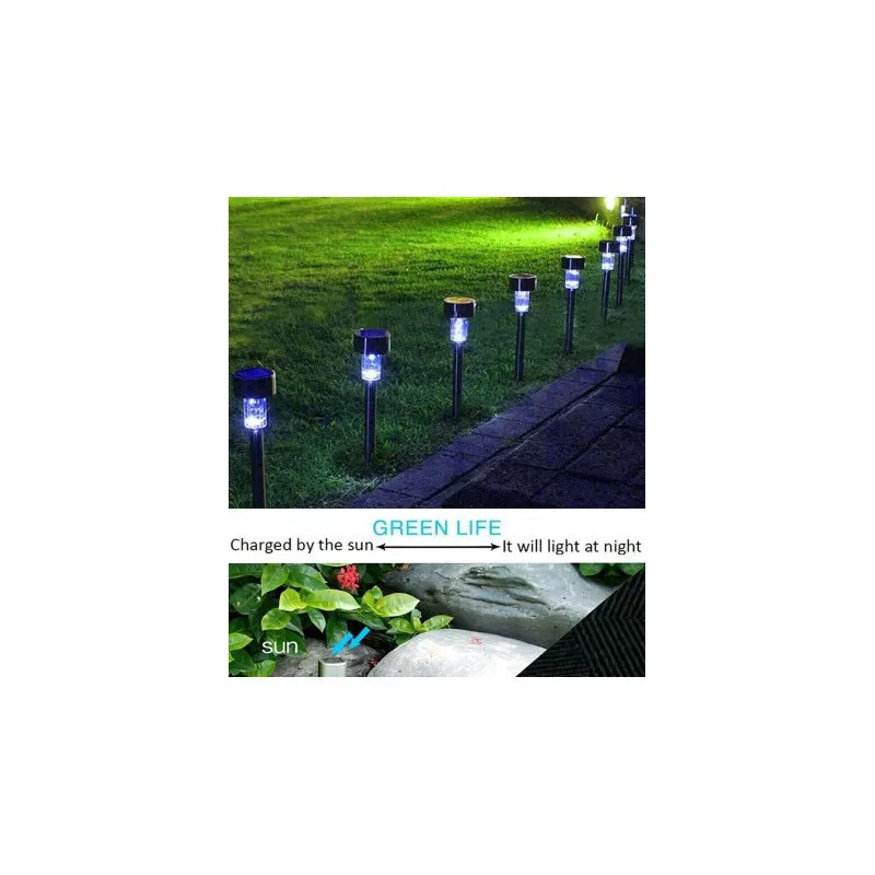 Cumpara 10 buc Lampi solare gradina, LED