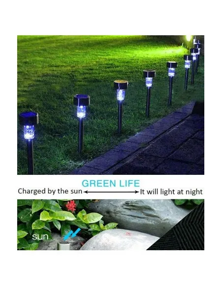Cumpara 10 buc Lampi solare gradina, LED