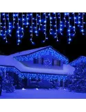 Instalație premium tip turturi cu flash, 50m, 900 LED, interconectabilă, fir alb – Exterior & Interior