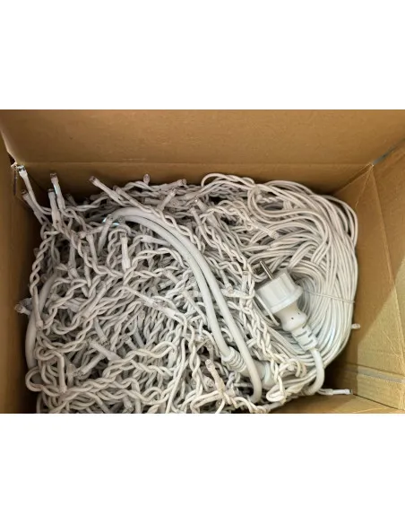 Instalație premium tip turturi cu flash, 50m, 900 LED, interconectabilă, fir alb – Exterior & Interior