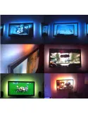 Banda LED RGB iluminare fundal TV 5m telecomanda