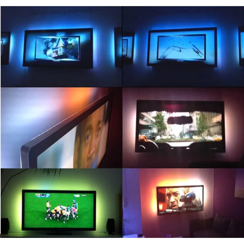 Banda LED RGB iluminare fundal TV 5m telecomanda
