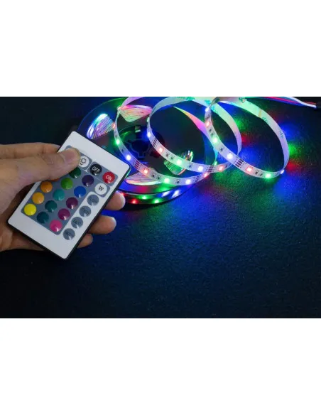 Banda LED RGB iluminare fundal TV 5m telecomanda