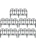 Set 10 garduri decorative pentru gradina 60x32cm, NEGRU