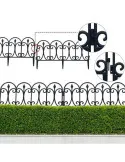 Set 10 garduri decorative pentru gradina 60x32cm, NEGRU