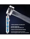 Cap de dus turbo pro, cu elice pentru presiune apa, buton on/off