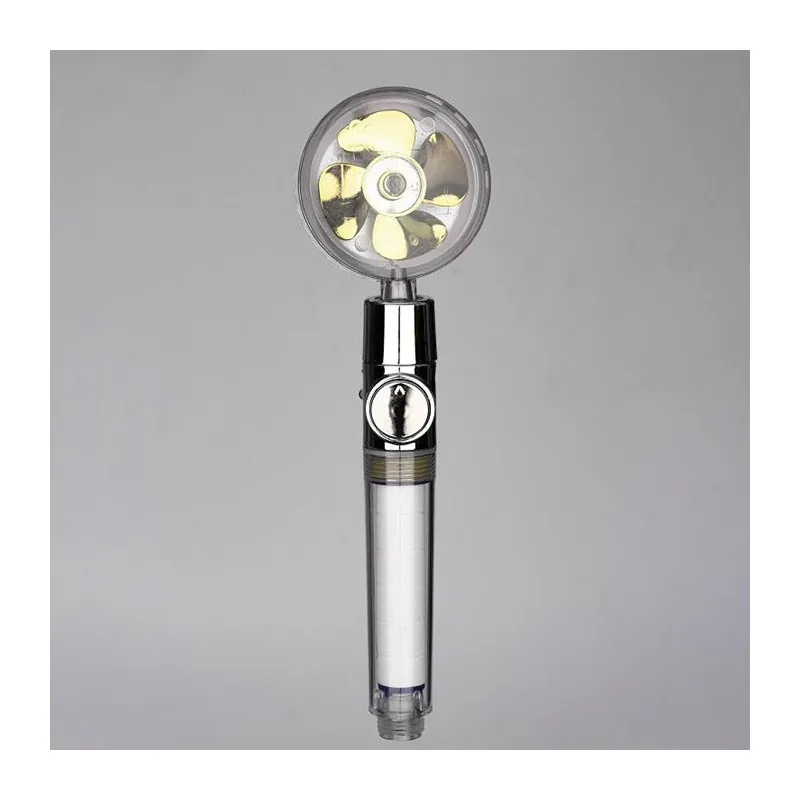 Cap de dus turbo pro, cu elice pentru presiune apa, buton on/off