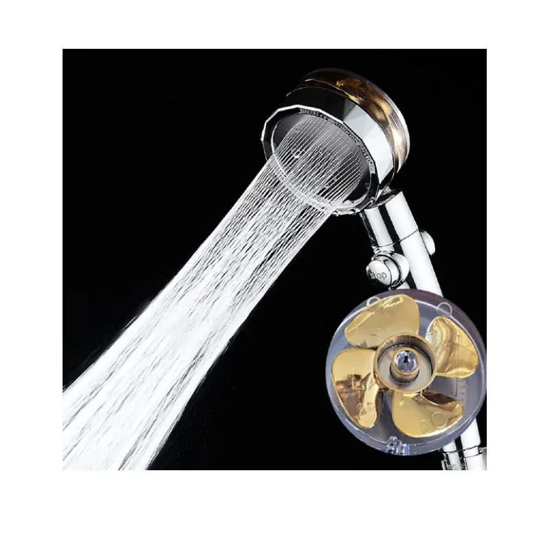 Cap de dus turbo pro, cu elice pentru presiune apa, buton on/off