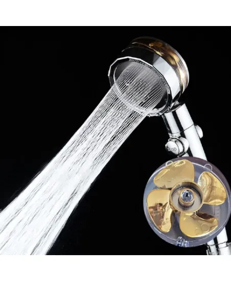 Cap de dus turbo pro, cu elice pentru presiune apa, buton on/off