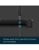 Suport de cutite din lemn Acacia, design universal cu sloturi protectoare KITCHENDAO XL