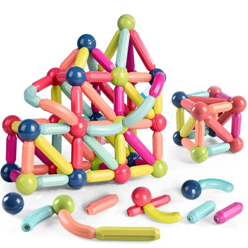 Magnetic Sticks 36 Piese – Jucărie Magnetică Educațională pentru Modele 3D