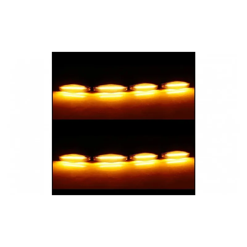 Set 4 x lumini de zi, decoratie grila radiator, 3W