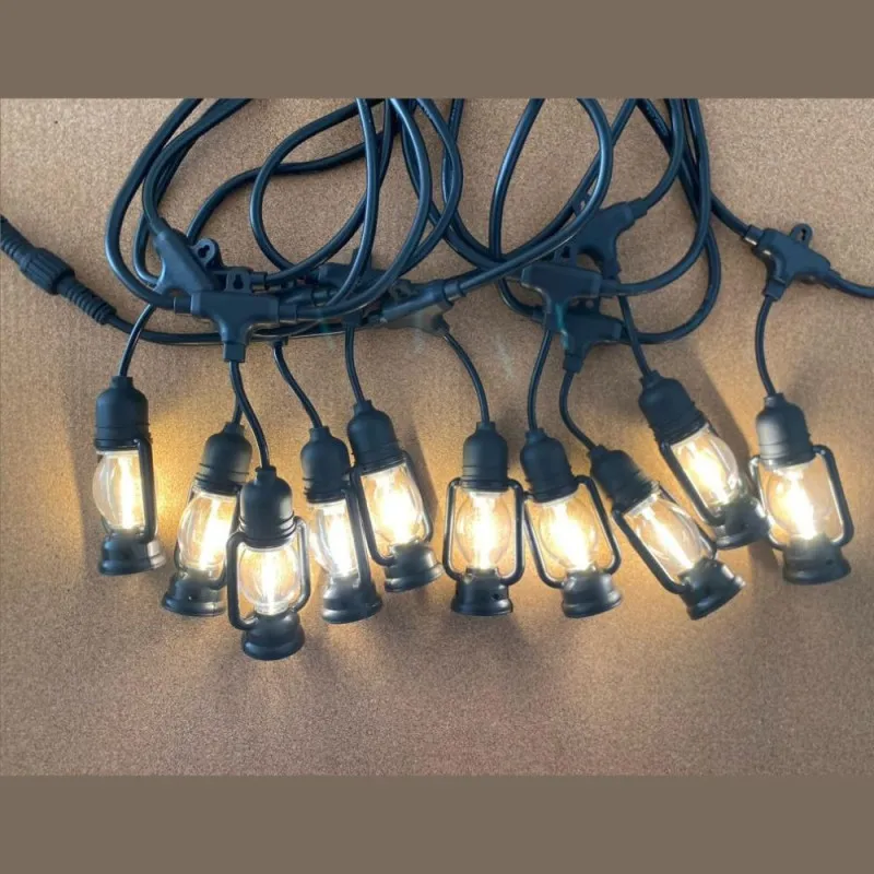 Ghirlanda luminoasa exterior, 10 becuri, 10 m tip felinar incluse