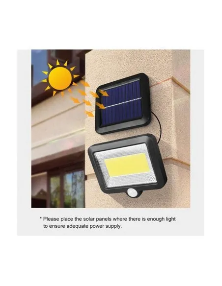 Lampa solara stradala 90W, 120 LED, senzor de