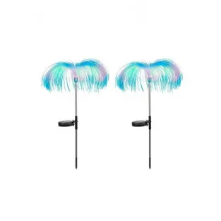 Set 2 x Lampa solara tip meduza cu fibra optica LED RGB 2