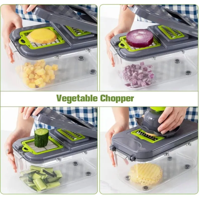 Tocator bucătărie Veggie Slicer pentru legume si fructe cu 22 accesorii