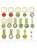 Tocator bucătărie Veggie Slicer pentru legume si fructe cu 22 accesorii