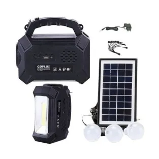 Cumpara Kit solar GD8161 cu lanterna LED, radio
