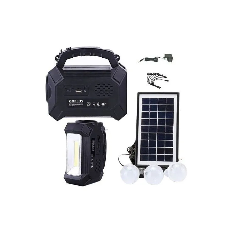 Cumpara Kit solar GD8161 cu lanterna LED, radio