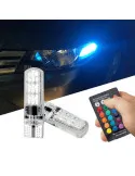Set 2 becuri RGB auto cu telecomanda