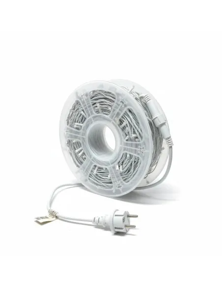 Instalatie Led tip sir de Craciun, 81.5 metri, 500 LED-uri cu flash, diverse culori, interconectabila, fir ALB